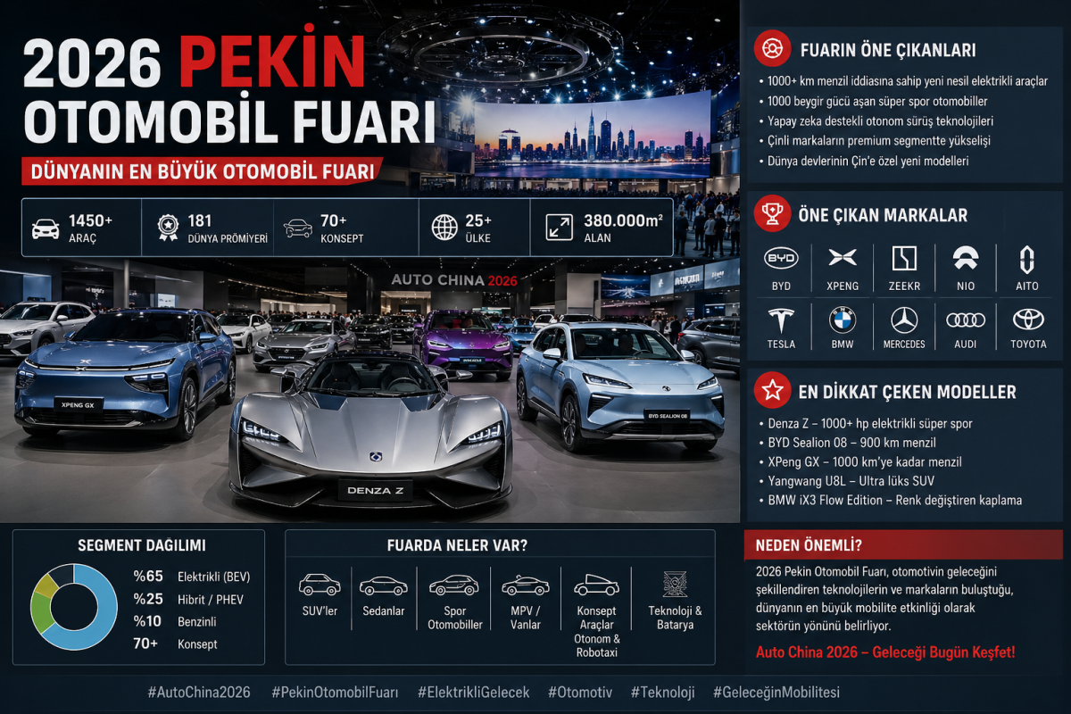 🚗 2026 Pekin Otomobil Fuarı – TAM DETAYLI ARAÇ LİSTESİ